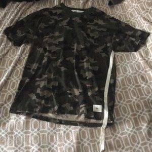 Camo MADE IN LA strap shirt❗️NEVER WORN LONG FIT❗️